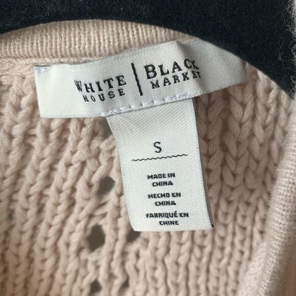 — WHBM — Cream Cotton/Rayon Knit Cardigan Size S - Picture 6 of 7